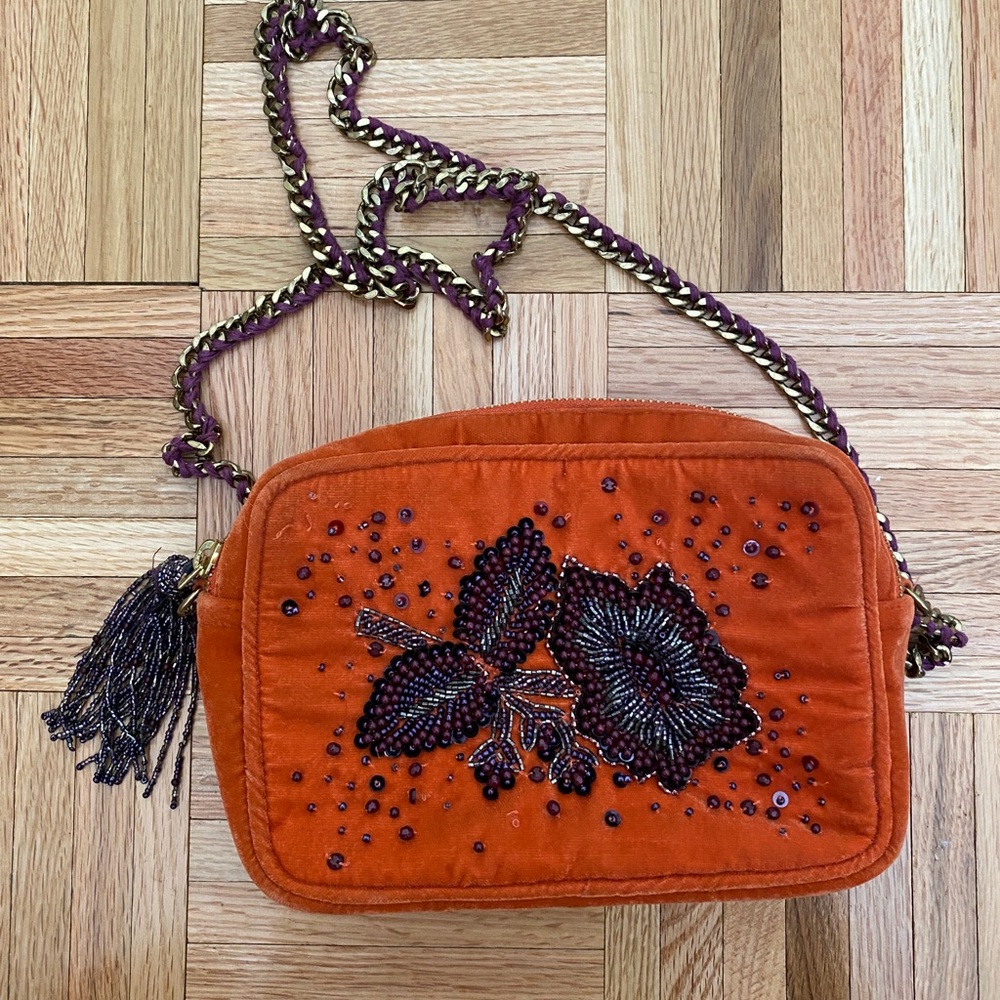Embroidered crossbody bag